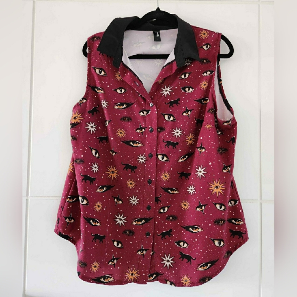 Blackmilk Cat's Eye Business Time Top